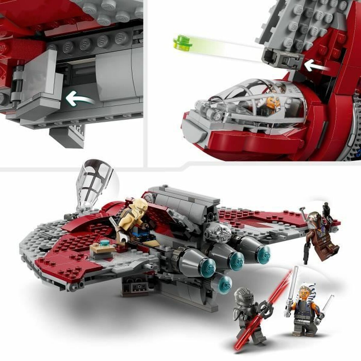 Playset Lego Star Wars 75362 Ahsokina T6 Jedi Stíhačka 599 Kusov - Hračky a Hry Bábiky Postavičky