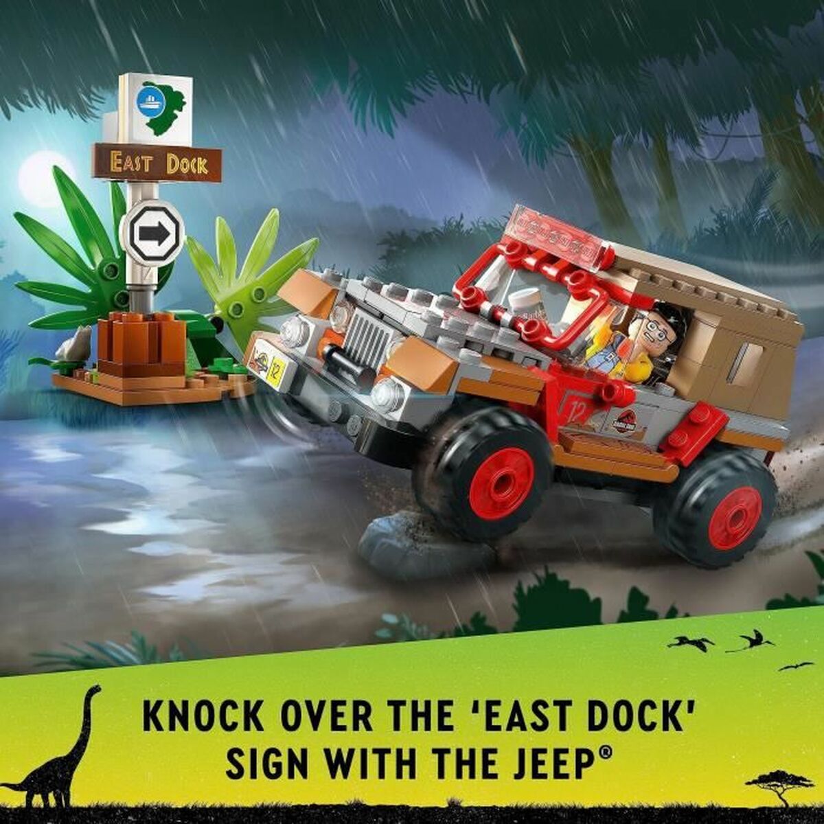 Playset Lego Jurassic Park 30th Anniversary Dilophosaurus Ambush 211 Kusy - Hračky a Hry Bábiky Postavičky