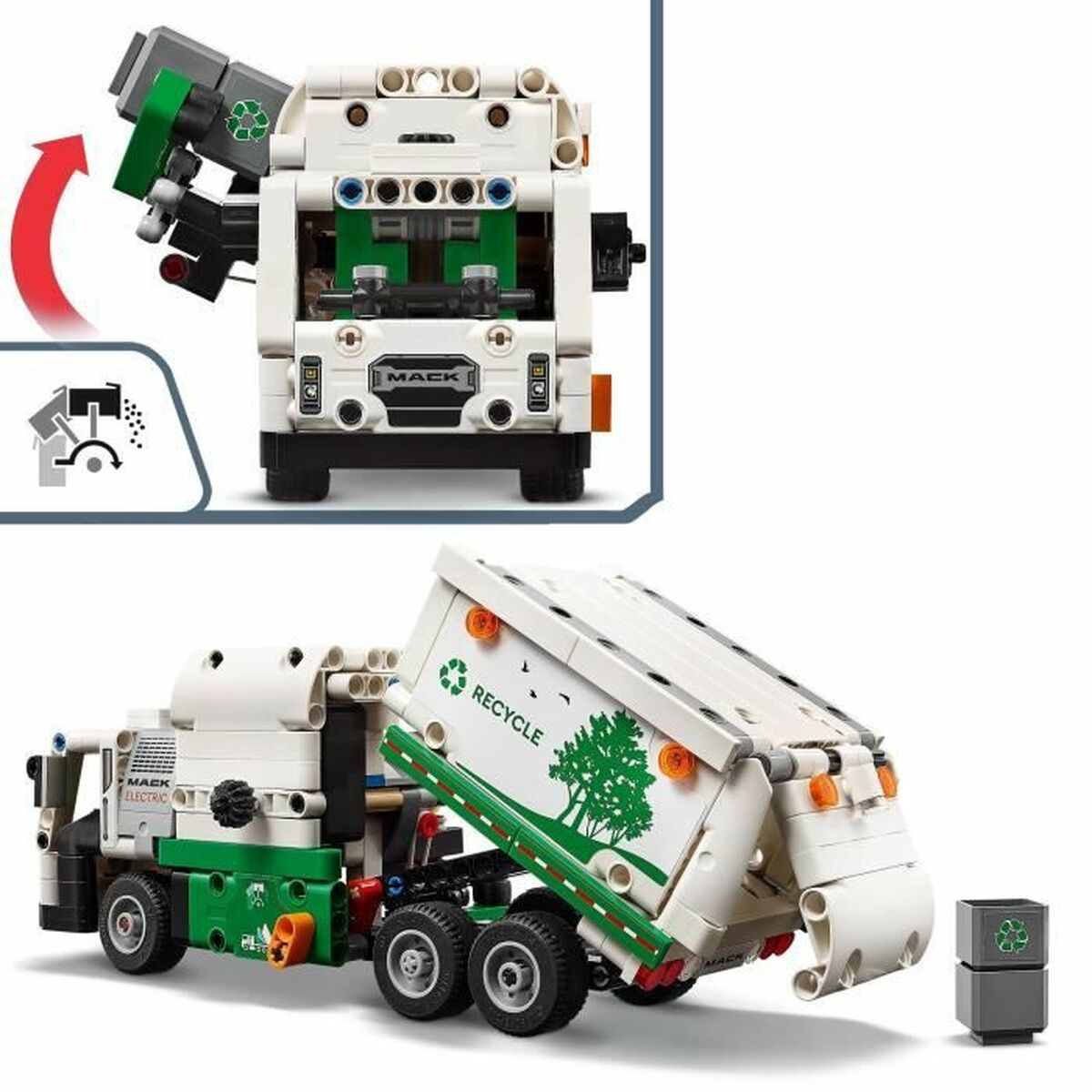 Playset Lego 42167 Mack Lr Electric Garbage Truck - Hračky a Hry Bábiky Postavičky