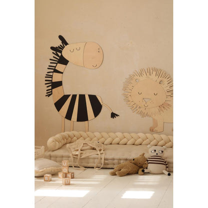 Zebra - Drevená Nástenná Dekorácia v Safari štýle Veľkosť m - 116cmx84cm - Wall Decoration - Cutitnow