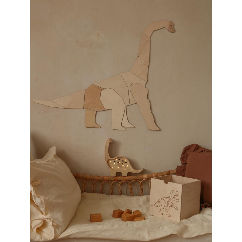 Dinosaurus Diplodocus - Drevená Nástenná Dekorácia Veľkosť m - 100cmx120cm - Wall Decoration - Cutitnow