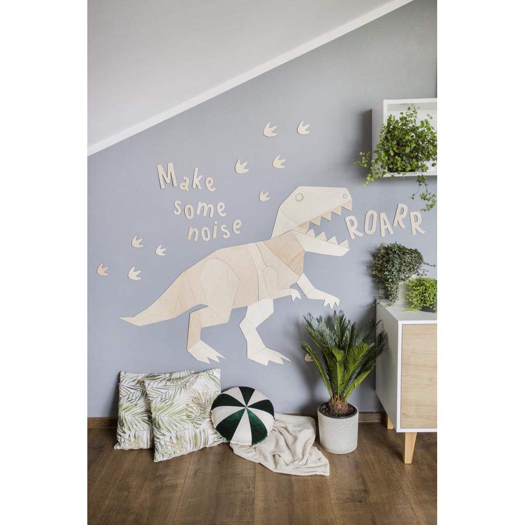 Dinosaurus T-rex Tyranosaurus - Drevená Nástenná Dekorácia Xl Veľkosť - 135cmx170cm - Wall Decoration - Cutitnow