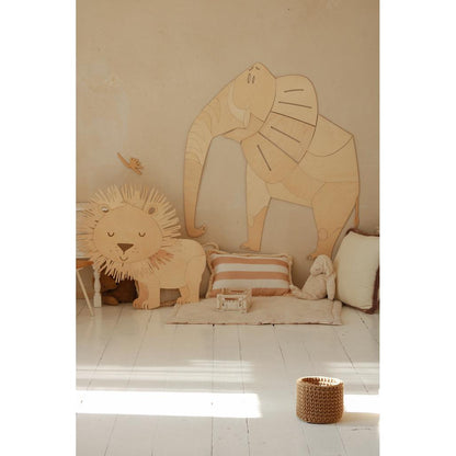 Slon - Drevená Nástenná Dekorácia v Safari štýle Veľkosť m - 115cmx113cm - Wall Decoration - Cutitnow