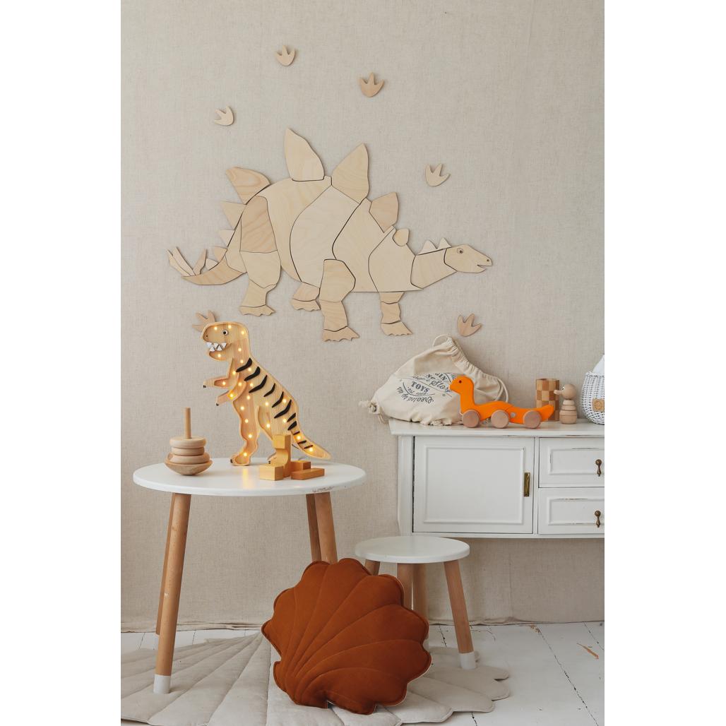 Dinosaurus Stegosaurus - Drevená Nástenná Dekorácia Veľkosť s - 60cmx94cm - Wall Decoration - Cutitnow