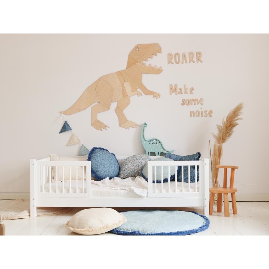 Drevená Nástenná Tabuľa: Urobte Nejaký Hluk Roarr - 140cmx15cm - Wall Decoration - Cutitnow