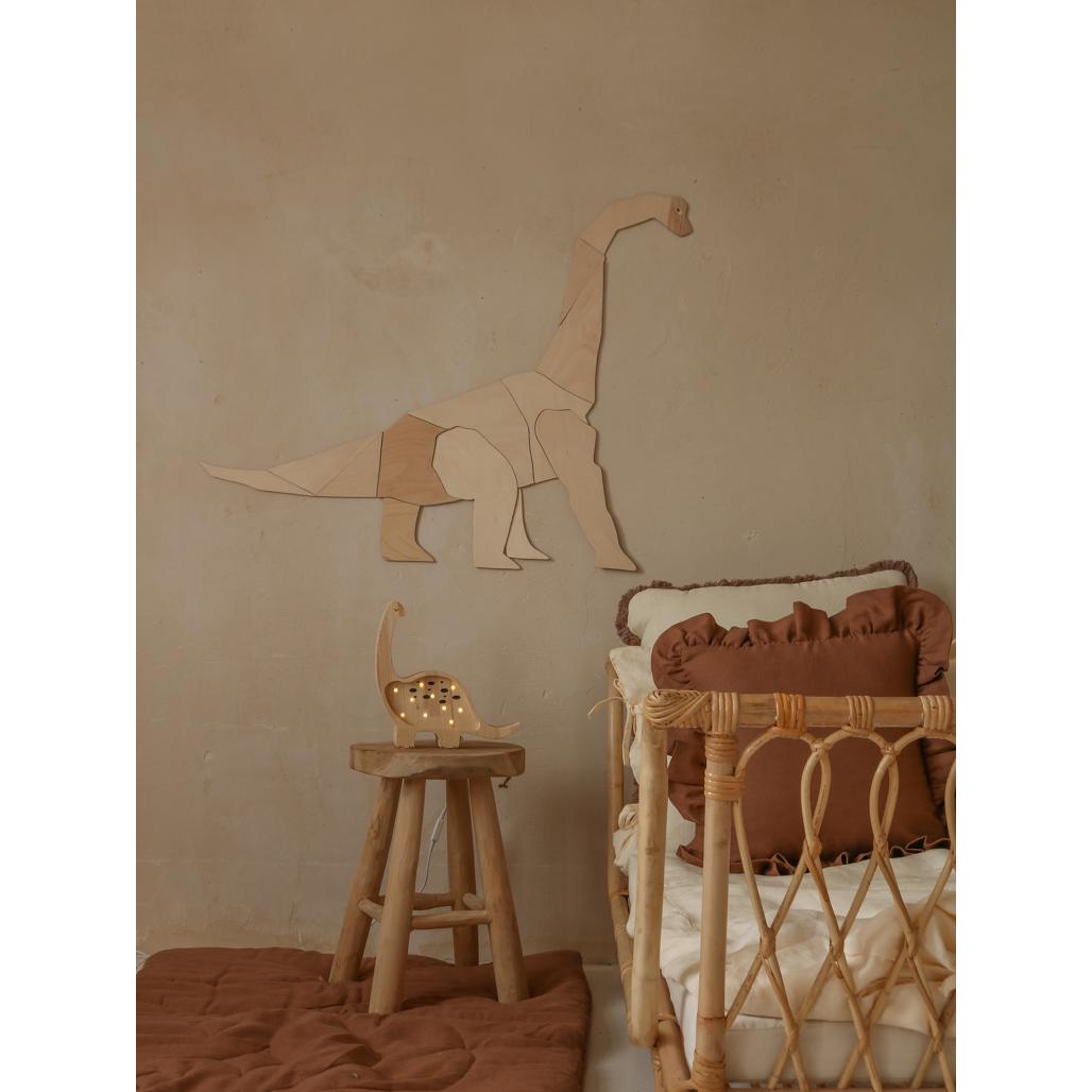 Dinosaurus Diplodocus - Drevená Nástenná Dekorácia Veľkosť s - 75cmx90cm - Wall Decoration - Cutitnow