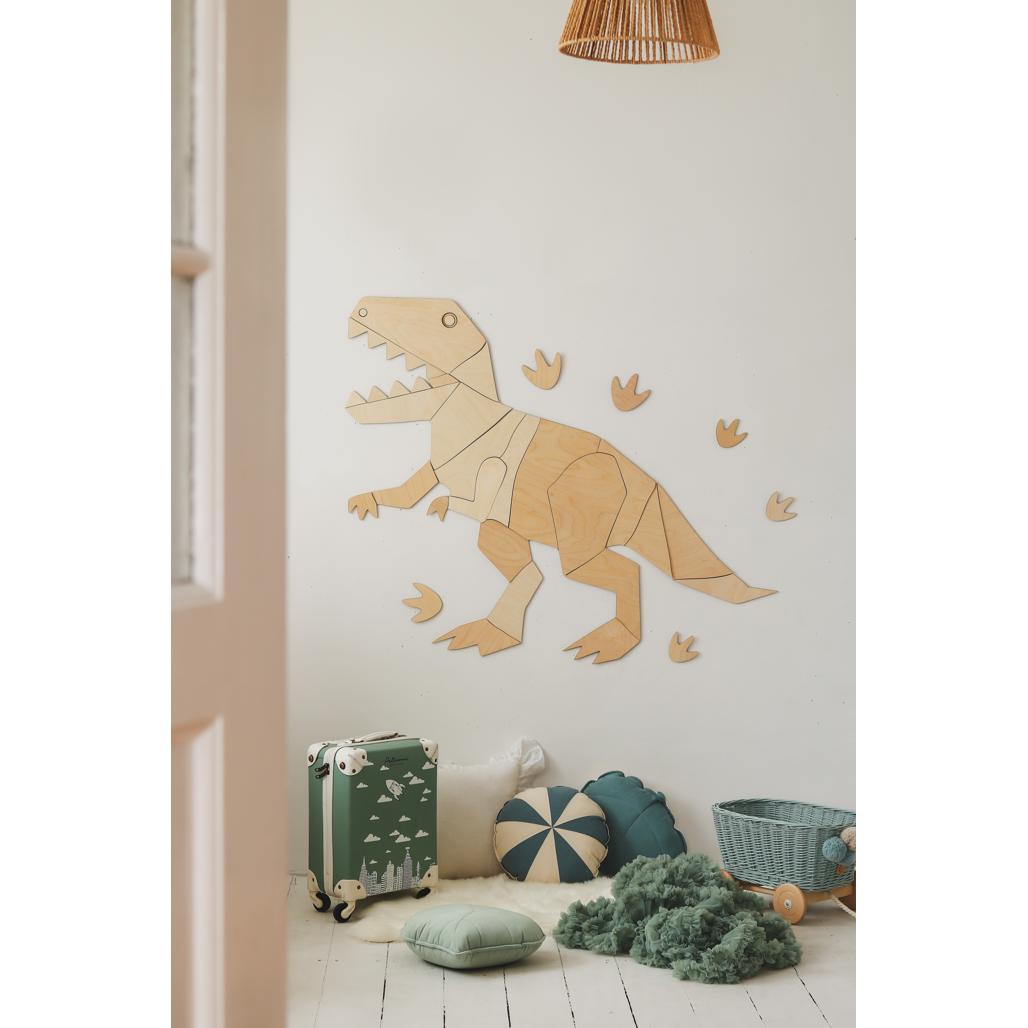 Dinosaurus T-rex Tyranosaurus - Drevená Nástenná Dekorácia Veľkosť m - 100cmx125cm - Wall Decoration - Cutitnow