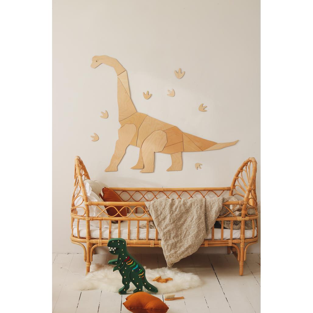 Dinosaurus Diplodocus - Drevená Nástenná Dekorácia Veľkosť s - 75cmx90cm - Wall Decoration - Cutitnow