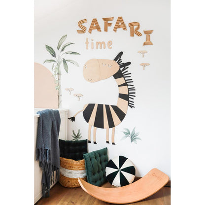 Zebra - Drevená Nástenná Dekorácia v Safari štýle Veľkosť m - 116cmx84cm - Wall Decoration - Cutitnow