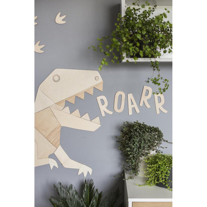 Drevená Nástenná Tabuľa: Urobte Nejaký Hluk Roarr - 140cmx15cm - Wall Decoration - Cutitnow