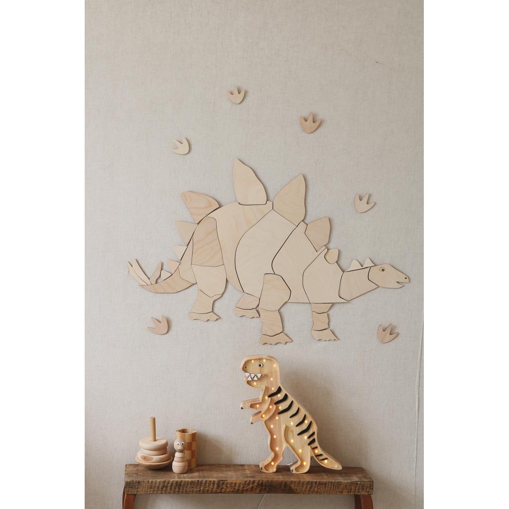 Dinosaurus Stegosaurus - Drevená Nástenná Dekorácia Veľkosť s - 60cmx94cm - Wall Decoration - Cutitnow