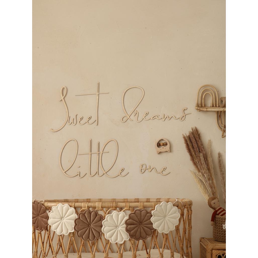 Drevená Nástenná Tabuľa: Sladké Sny Maličký - 150cmx30cm - Wall Decoration - Cutitnow