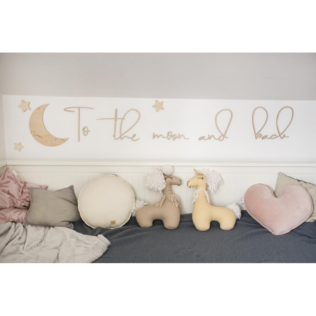 Drevená Nástenná Tabuľa: na Mesiac a Späť - 120cmx40cm - Wall Decoration - Cutitnow