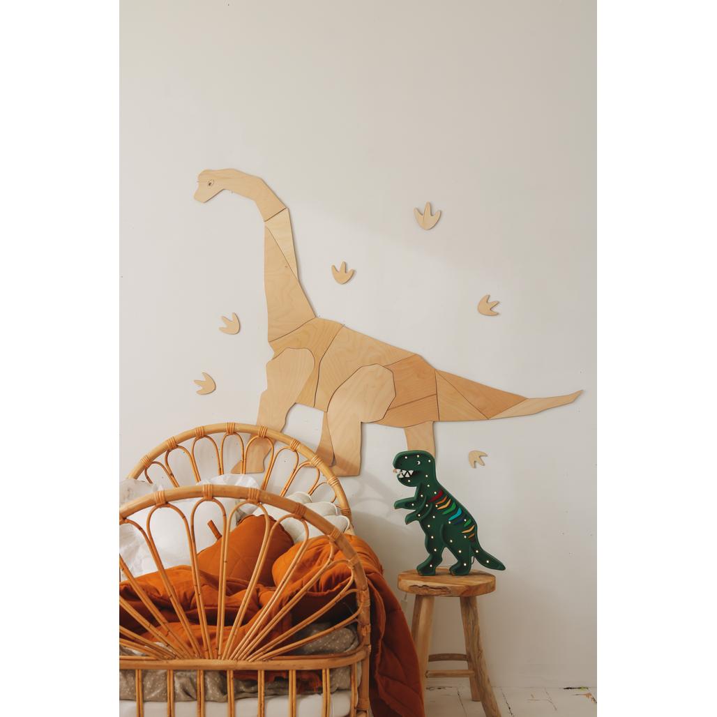 Dinosaurus Diplodocus - Drevená Nástenná Dekorácia Veľkosť s - 75cmx90cm - Wall Decoration - Cutitnow