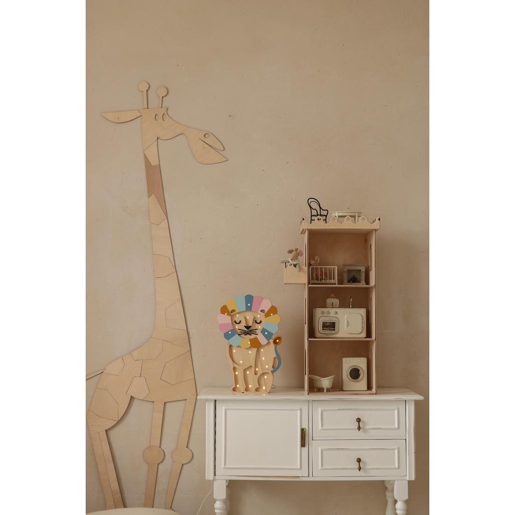 Žirafa - Drevená Nástenná Dekorácia v Safari štýle Veľkosť s - 150 Cm x 60 - Wall Decoration - Cutitnow