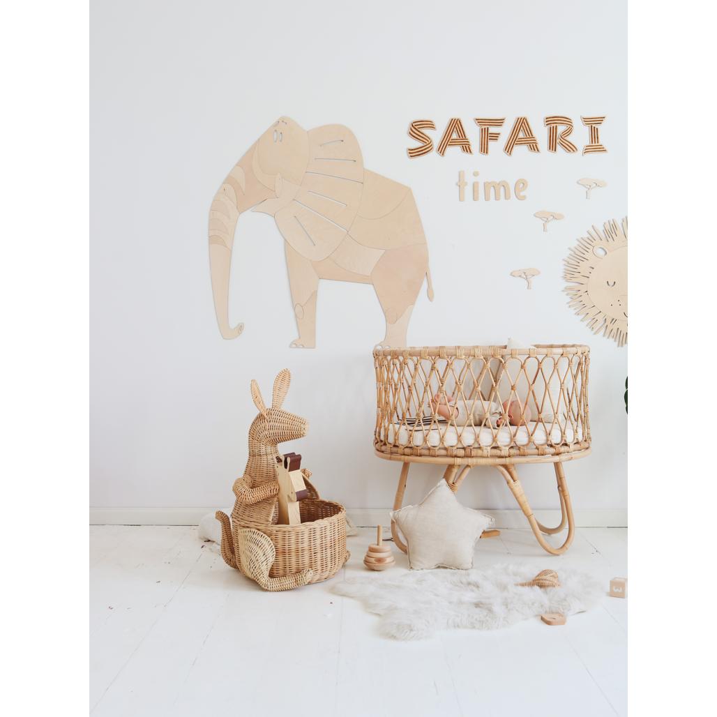 Drevená Nástenná Tabuľa - Safari čas - 125cmx19cm - Wall Decoration - Cutitnow