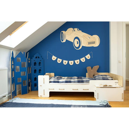 Retro Auto - Formula 1 Drevená Nástenná Dekorácia Veľkosť m - 125cmx68cm - Wall Decoration - Cutitnow