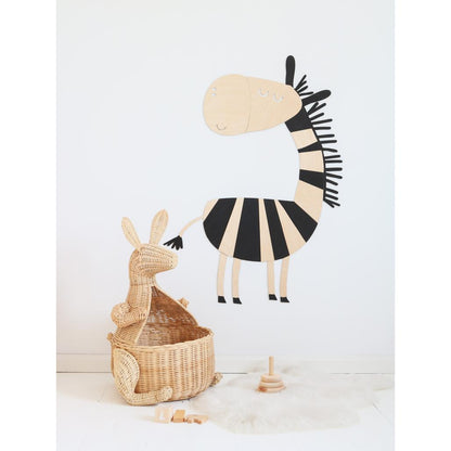 Zebra - Drevená Nástenná Dekorácia v Safari štýle Veľkosť s - 100cmx72cm - Wall Decoration - Cutitnow