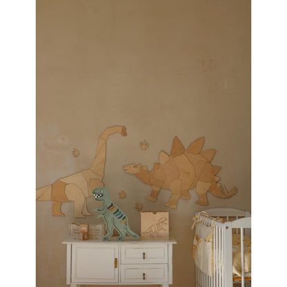 Dinosaurus Stegosaurus - Drevená Nástenná Dekorácia Veľkosť s - 60cmx94cm - Wall Decoration - Cutitnow