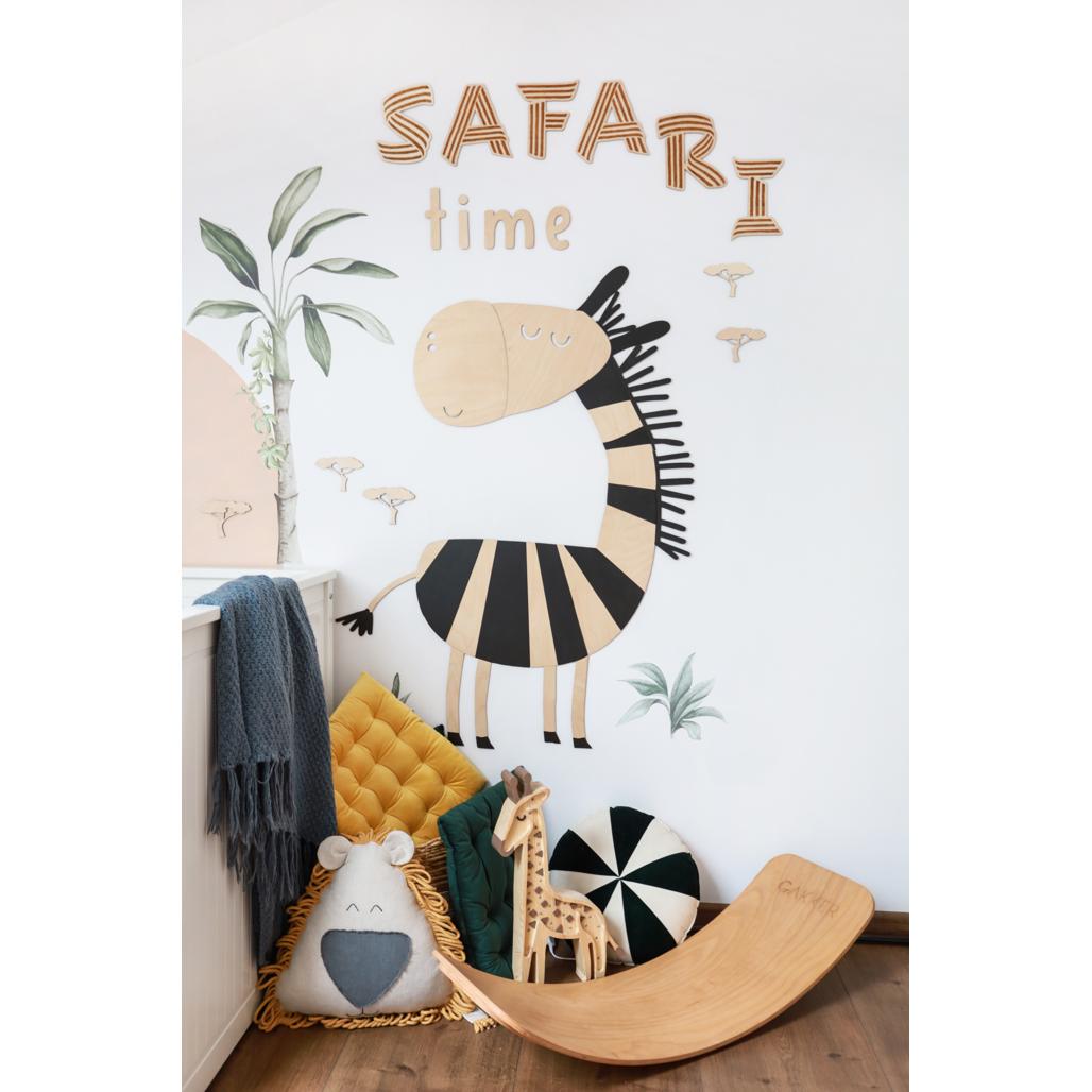 Zebra - Drevená Nástenná Dekorácia v Safari štýle Veľkosť m - 116cmx84cm - Wall Decoration - Cutitnow