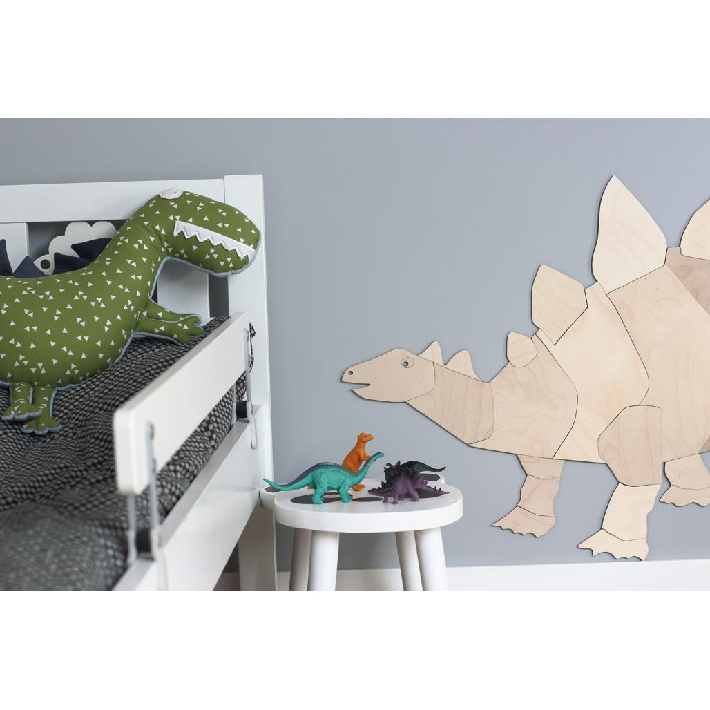 Dinosaurus Stegosaurus - Drevená Nástenná Dekorácia Veľkosť s - 60cmx94cm - Wall Decoration - Cutitnow