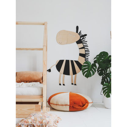 Zebra - Drevená Nástenná Dekorácia v Safari štýle Xl Veľkosť - 130cmx94cm - Wall Decoration - Cutitnow