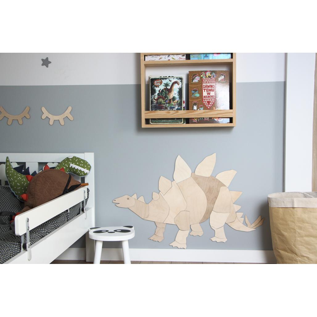 Dinosaurus Stegosaurus - Drevená Nástenná Dekorácia Xl Veľkosť - 100cmx155cm - Wall Decoration - Cutitnow