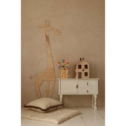 Žirafa - Drevená Nástenná Dekorácia v Safari štýle Veľkosť s - 150 Cm x 60 - Wall Decoration - Cutitnow