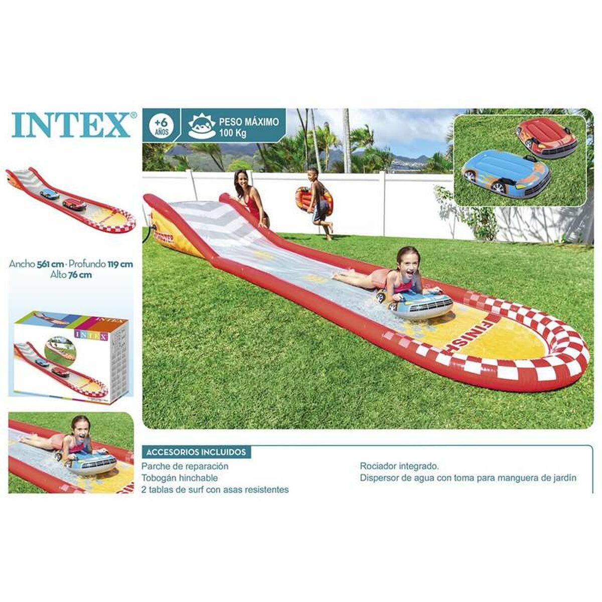 Vodný Tobogan Intex 57167np 561 x 119 76 Cm Nafukovacie (561 Cm) - Hračky a Hry Outdoor športy