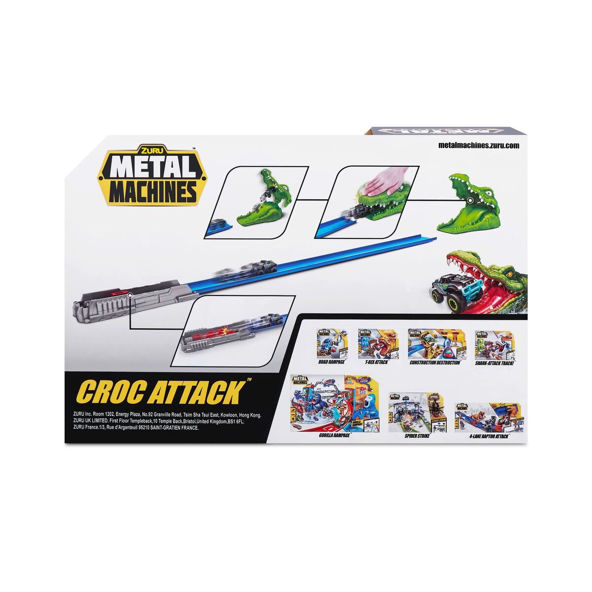 Odpaľovacia Dráha Zuru Metal Machines Croc Attack 30 x 9 Cm - Garáže a Hracie Sety