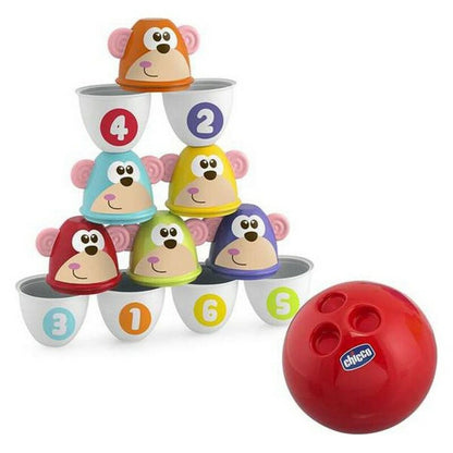 Bowlingová Hra Monkey Strike Chicco (7 Pcs) - Dieťa Hračky v Ranom Detstve