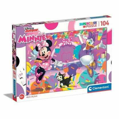 Detské Puzzle Clementoni Supercolor Minnie 25735 48,5 x 33,5 Cm 104 Kusy - Hračky a Hry Puzzle Hlavolamy