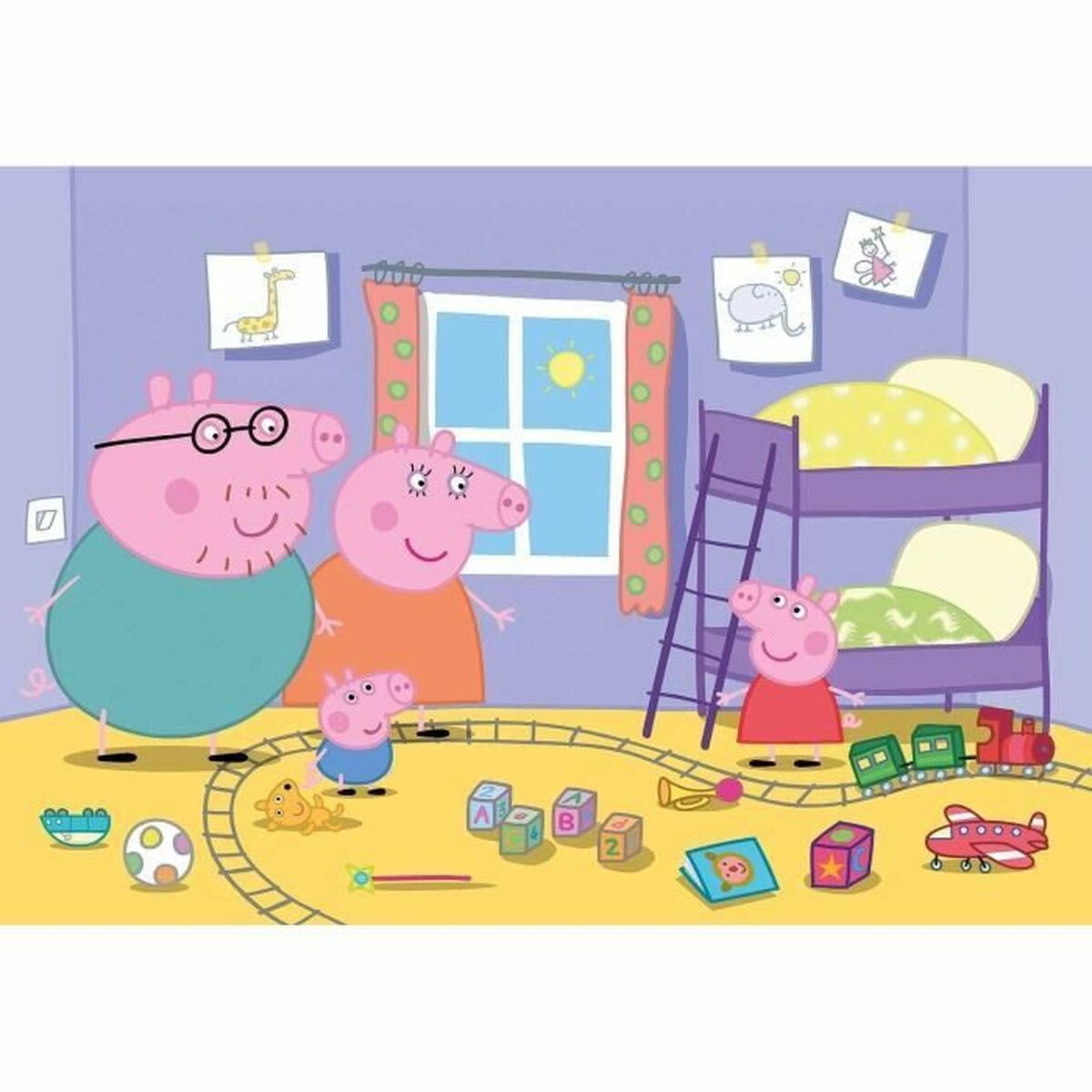 Detské Puzzle Clementoni Supercolor Peppa Pig 26438 68 x 48 Cm 60 Kusy - Hračky a Hry Puzzle Hlavolamy