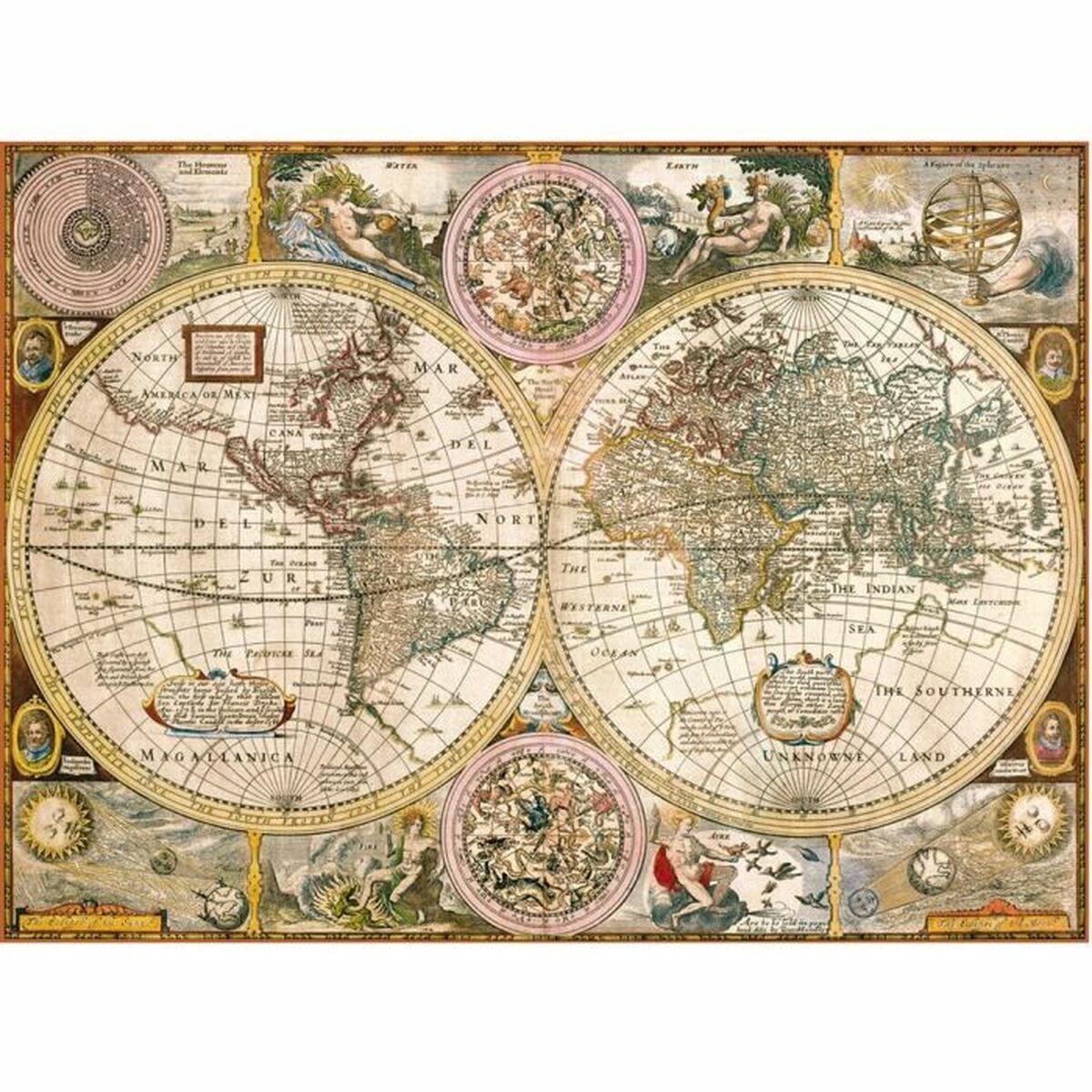 Puzzle Clementoni Old Map 33531.2 188 x 84 Cm 3000 Kusy - Hračky a Hry Hlavolamy