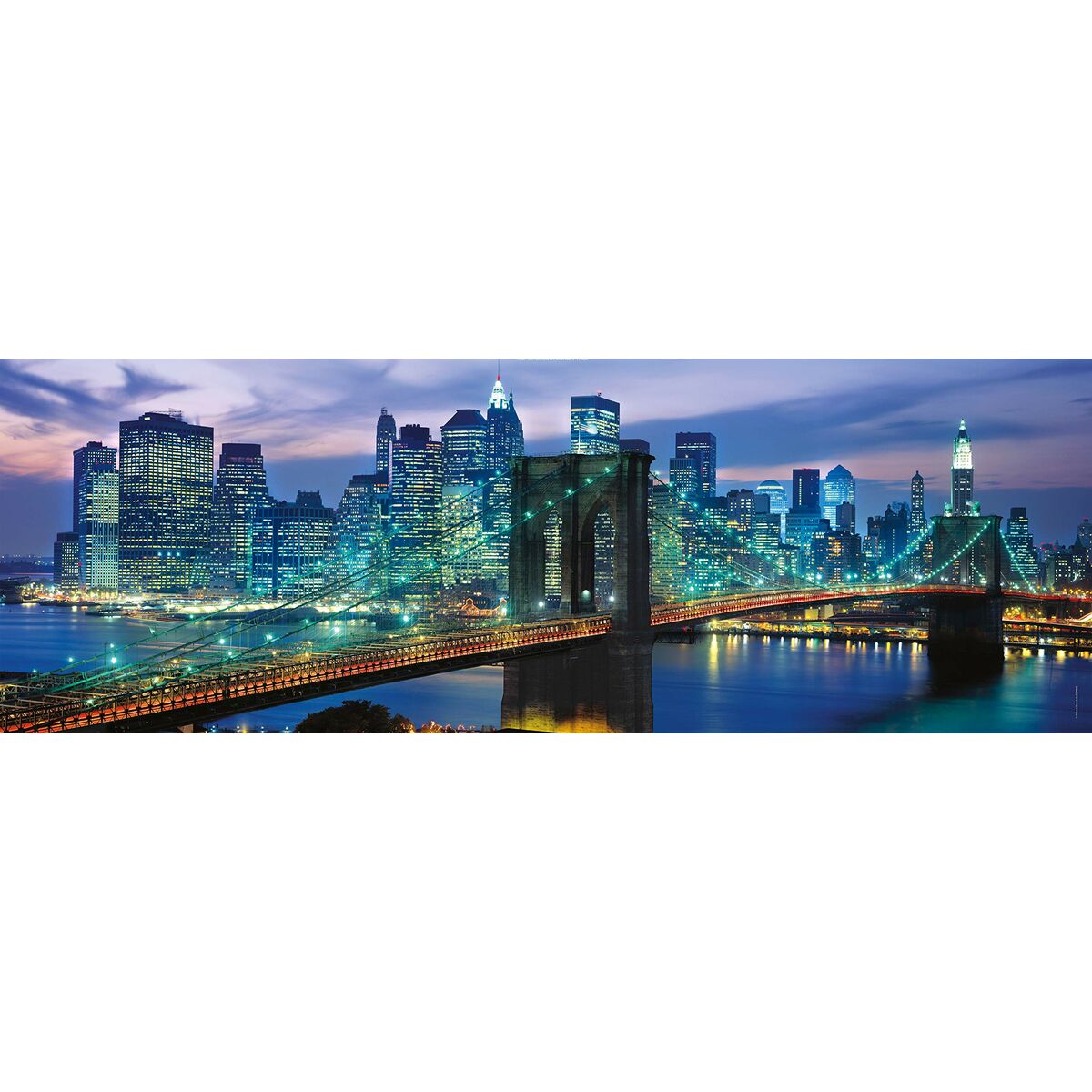 Puzzle Clementoni Panorama Brooklyn Bridge New York 39434 98 x 33 Cm 1000 Kusy - Hračky a Hry Hlavolamy