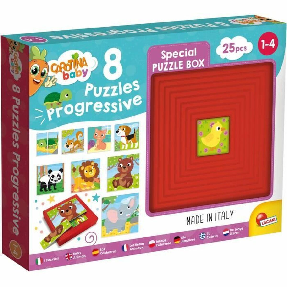 Puzzle Lisciani Giochi Carotina Baby 8 Puzzles Progressive - Hračky a Hry Hlavolamy