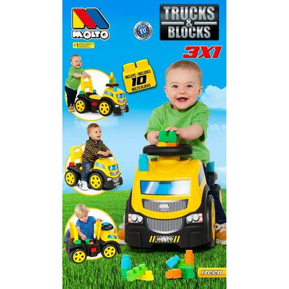 Odrážadlo Moltó Trucks And Blocks 89 Cm - Hračky a Hry Outdoor športy