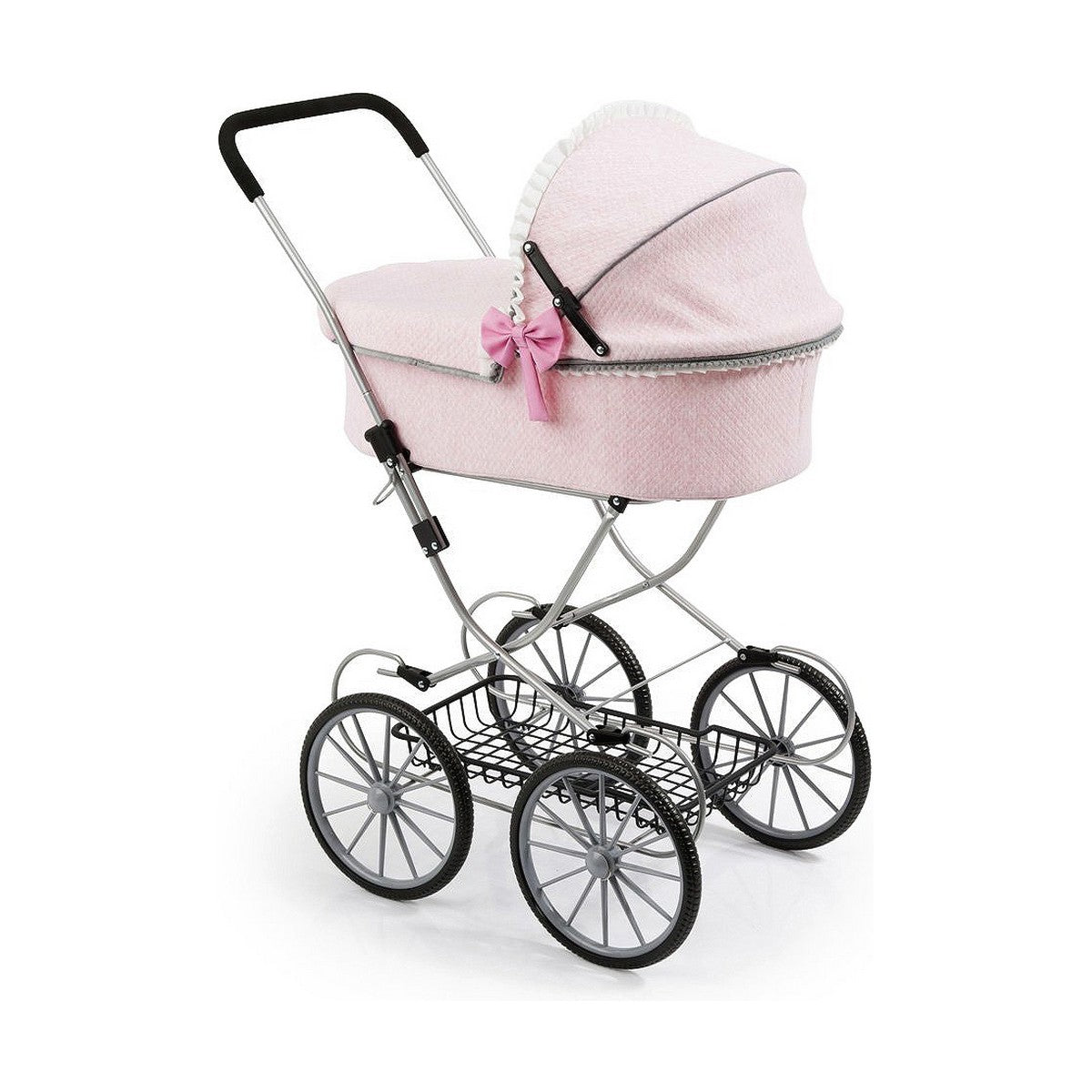 Kočík pre Bábiky Reig Dolls Pram Ružová 64 Cm - Hračky a Hry Bábiky Doplnky