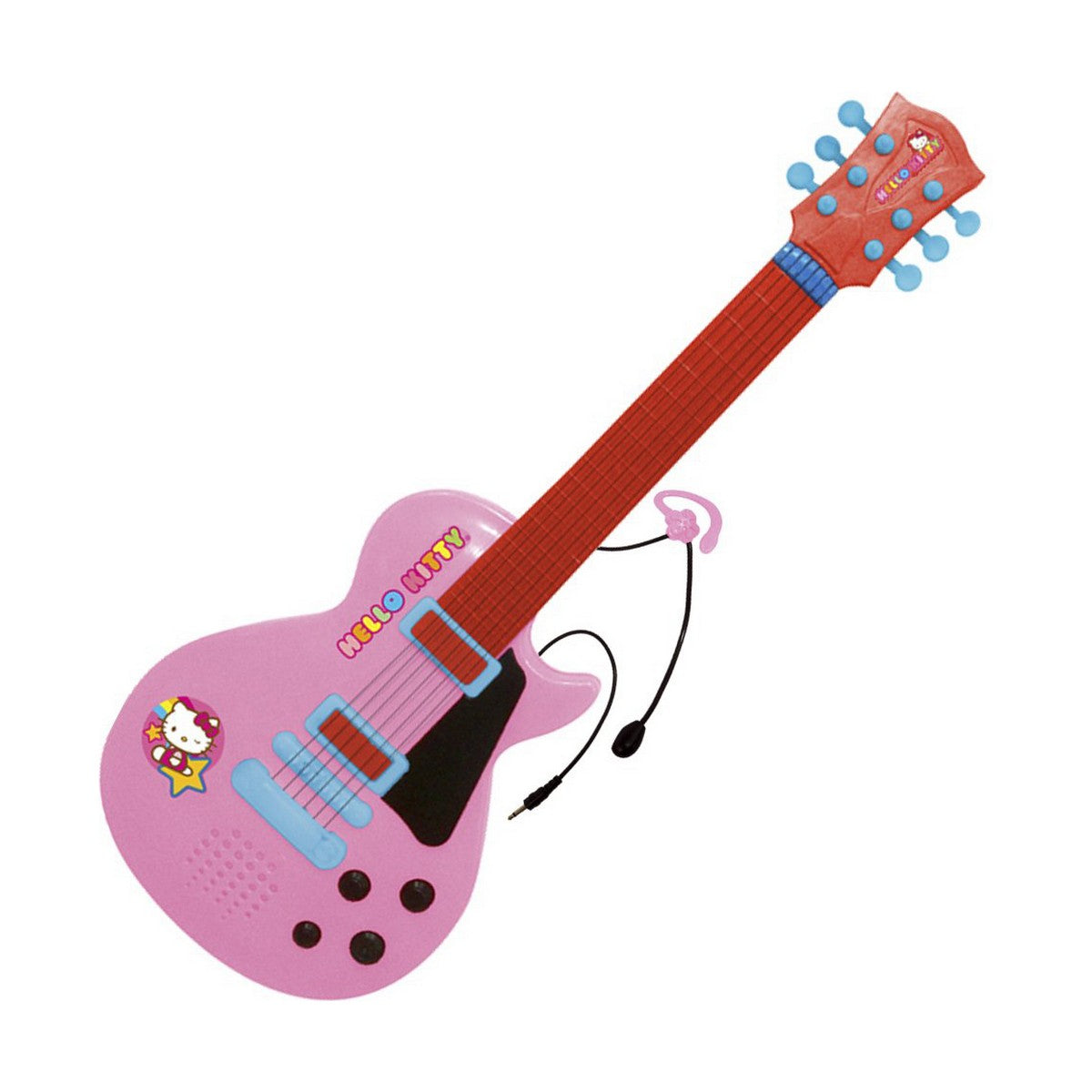 Detská Gitara Hello Kitty Elektronika Mikrofón Ružová - Hračky a Hry Hudobné Nástroje pre Deti