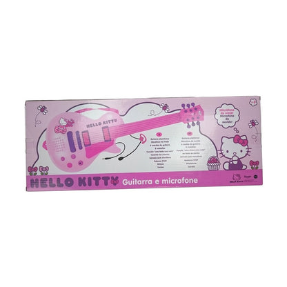 Detská Gitara Hello Kitty Elektronika Mikrofón Ružová - Hračky a Hry Hudobné Nástroje pre Deti