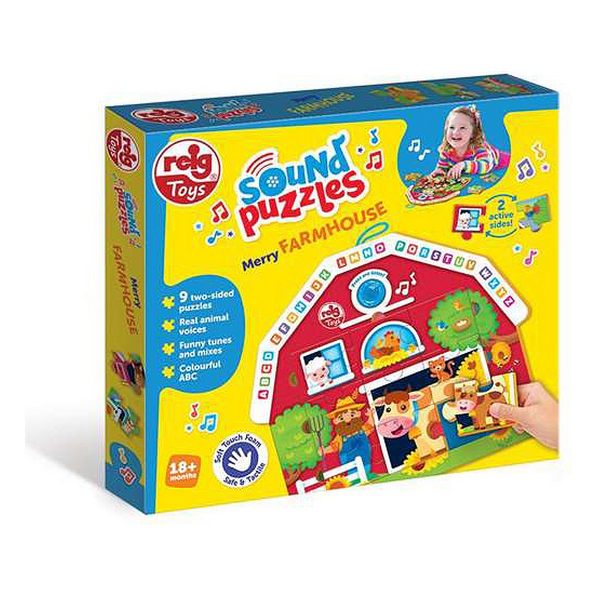 Puzzle Reig Merry Farmhouse 9 Kusy Muzikál - Dieťa Hračky v Ranom Detstve