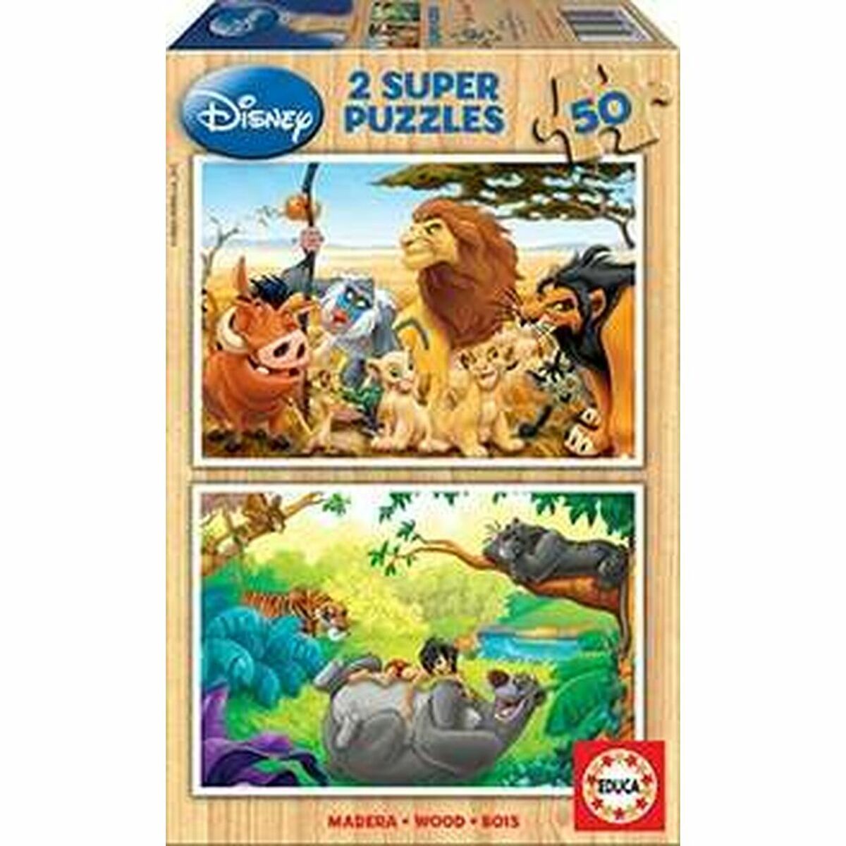 Puzzle Educa Disney 100 Kusy (2x50 Cm)