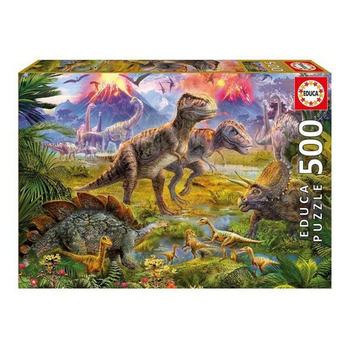 Puzzle Educa Dinosaur Gathering 500 Kusy (1 Kusov)