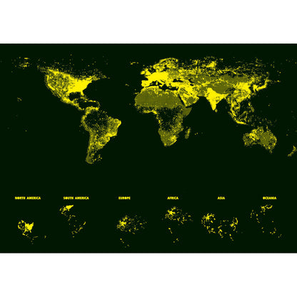 Puzzle Educa World Map Neon 16760.0 1000 Kusy - Hračky a Hry Hlavolamy