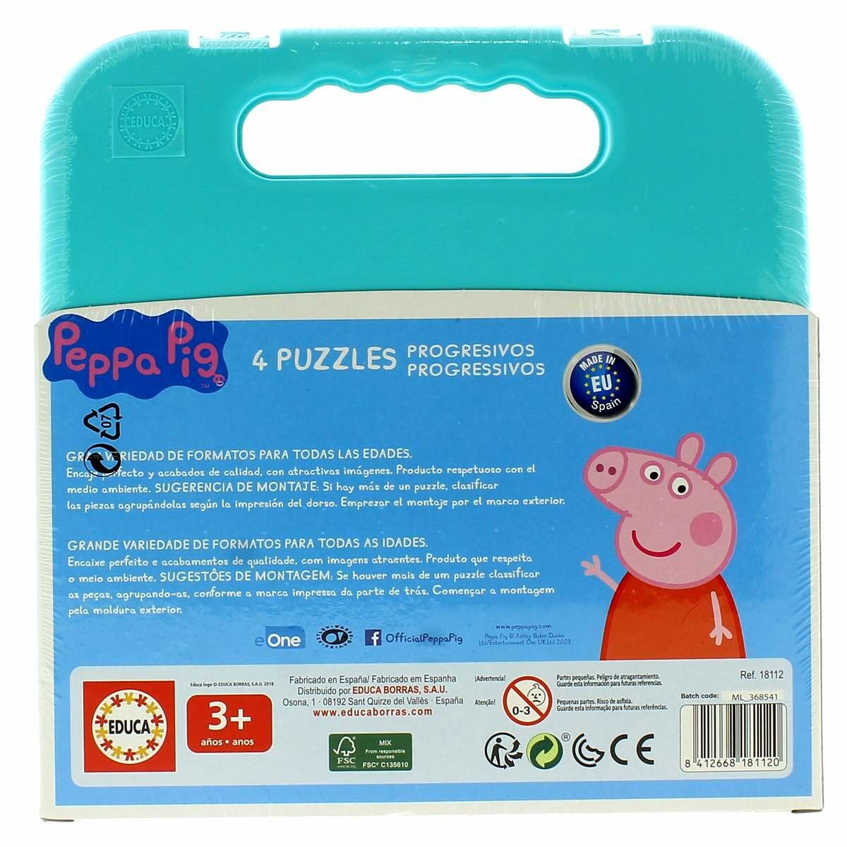 Sada 4 Puzzle Peppa Pig Cosy Corner 16 x Cm - Hračky a Hry Puzzle Hlavolamy