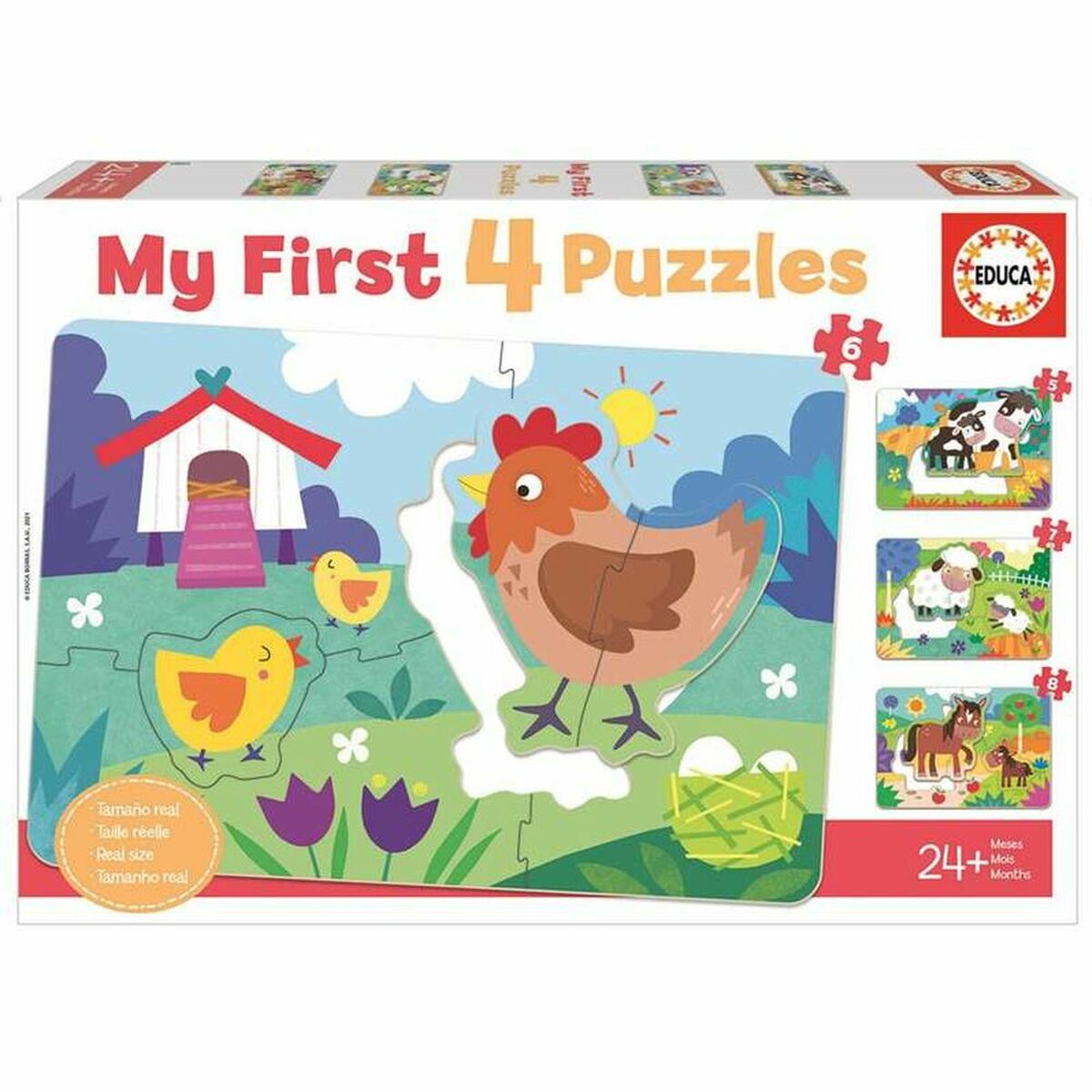 Puzzle Educa my First Puzzles 8 Kusy (8 + 7 + 6 + 5 Pcs) - Hračky a Hry Hlavolamy