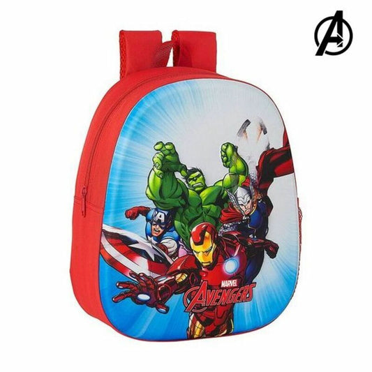 Batoh pre Deti 3d The Avengers červená - Kancelária a Kancelárske Potreby školský Vzdelávací Materiál