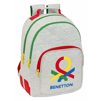 Školský Batoh Benetton Pop Sivá 32 x 42 15 Cm - Kancelária a Kancelárske Potreby Vzdelávací Materiál