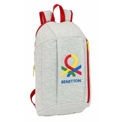 Ležérny Batoh Benetton Pop Sivá 22 x 39 10 Cm Mini - Kancelária a Kancelárske Potreby školský Vzdelávací Materiál