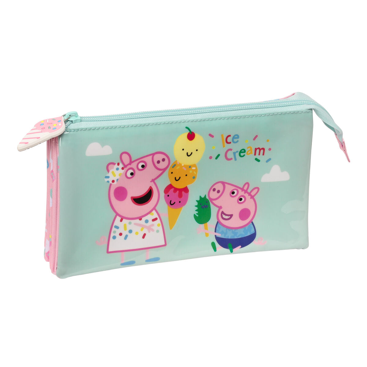 Trojitý Peračník Peppa Pig Ice Cream Ružová Mätová 22 x 12 3 Cm - Kancelária a Kancelárske Potreby školský